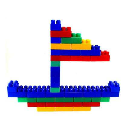 Imagem de Blocos de montar balde educativo 60 peças reiblocks brinquedo educativo