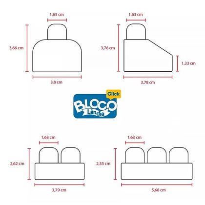 Imagem de Blocos de Montar Blocolândia Click Monta Máquinas 68 pçs XK100 - Dismat