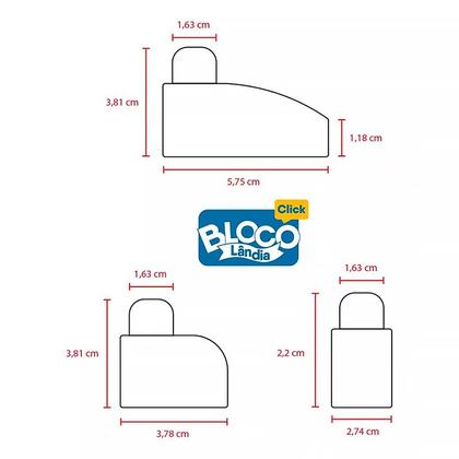 Imagem de Blocos de Montar Blocolândia Click Monta Máquinas 68 pçs XK100 - Dismat