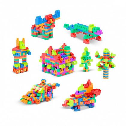 Imagem de Blocos de Montar Blocolândia Click Sacola Construção 440 pçs XK110 - Dismat