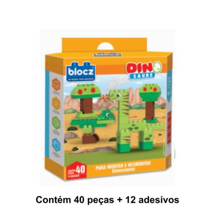 Imagem de Blocos de Montar Blocz 40 peças Didático Infantil Educativo