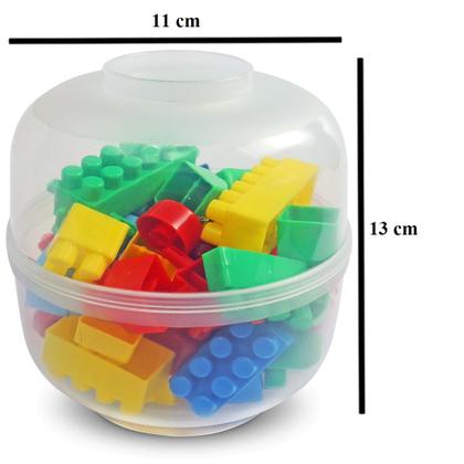 Imagem de Blocos de Montar Brinquedo Infantil Educativo Cofre 96 Peças