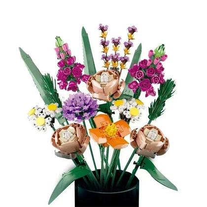 Imagem de Blocos de Montar Buquê Romântico Miniso, Rosas Brinquedo Criativo e Romântico para Presentear
