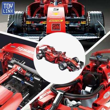 Imagem de Blocos de Montar Carro de Corrida F1, 1:18  455 Peças Brinquedo Educativo