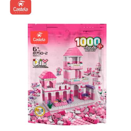 Imagem de Blocos de Montar Castelo da Princesa 1000 Peças 6 em 1 - Castela