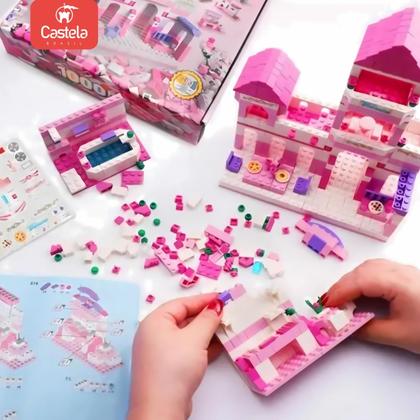 Imagem de Blocos de Montar Castelo da Princesa 1000 Peças 6 em 1 - Castela