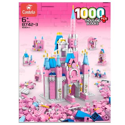 Imagem de Blocos de Montar Castelo Encantado 1000 Peças 6 em 1 - Castela