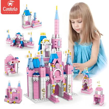 Imagem de Blocos de Montar Castelo Encantado 1000 Peças 6 em 1 - Castela