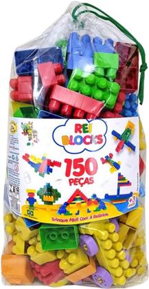 Imagem de Blocos de montar com 150 Peças coloridas