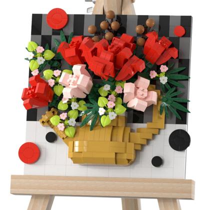 Imagem de Blocos de Montar com Cavalete de Rosas - Castela