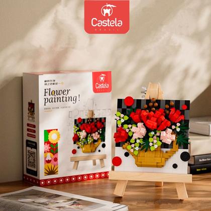 Imagem de Blocos de Montar com Cavalete de Rosas - Castela