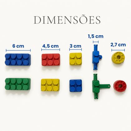 Imagem de Blocos de Montar Crie e Brink 308 Peças com Bolsa Organizadora