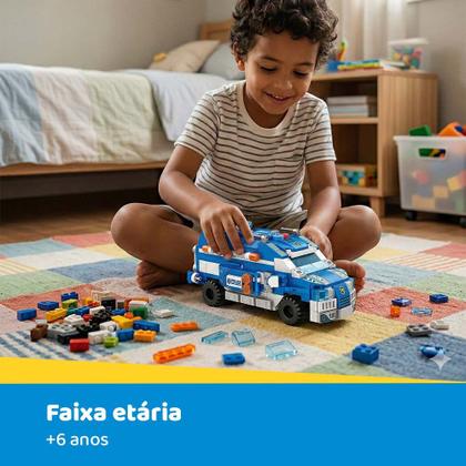 Imagem de Blocos de Montar Cubic 25 em 1 Polícia 569 Peças Multikids - BR1619
