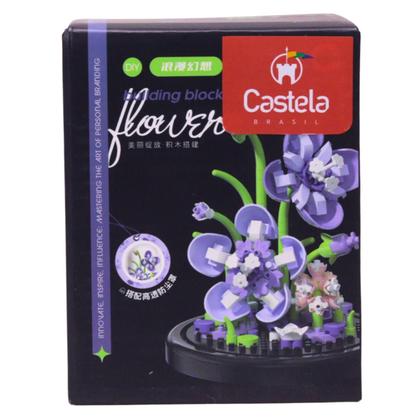 Imagem de Blocos de Montar Decorativos Flor Violeta-Africana na Cúpula - Castela