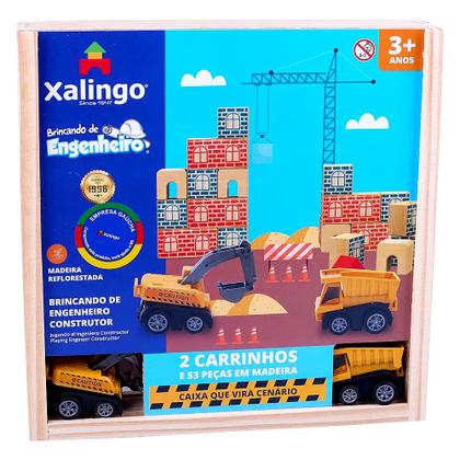 Imagem de Blocos de Montar Engenheiro Construtor c/ 2 Carrinhos 53 pçs