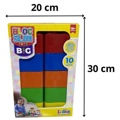 Imagem de Blocos De Montar Gigante Brinquedo Infantil Didatico Pedagogico Bebê Coloridos