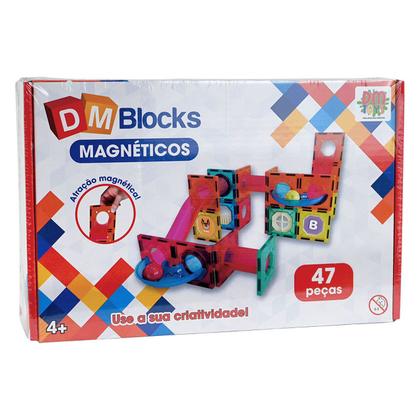 Imagem de Blocos De Montar Magnético 47 Peças Dm Toys - DMT6765