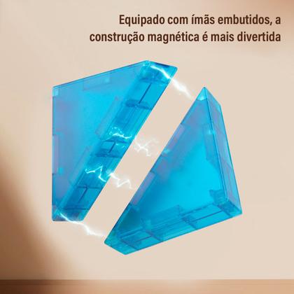 Imagem de Blocos De Montar Magnético Tangram Formas Geometricas Jogo Escolar Pedagógico Brinquedo Educativo Infantil