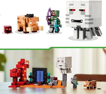 Blocos de Montar - Minecraft Emboscada do Portal do Nether LEGO DO BRASIL Imagem de Blocos de Montar - Minecraft Emboscada do Portal do Nether LEGO DO BRASIL