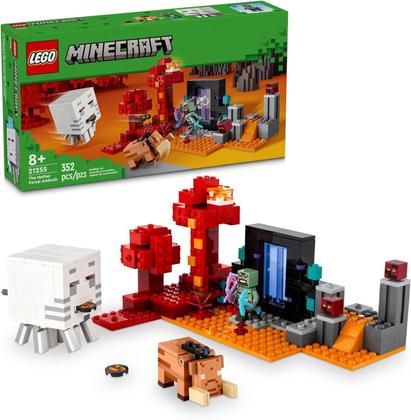 Blocos de Montar - Minecraft Emboscada do Portal do Nether LEGO DO BRASIL Imagem de Blocos de Montar - Minecraft Emboscada do Portal do Nether LEGO DO BRASIL