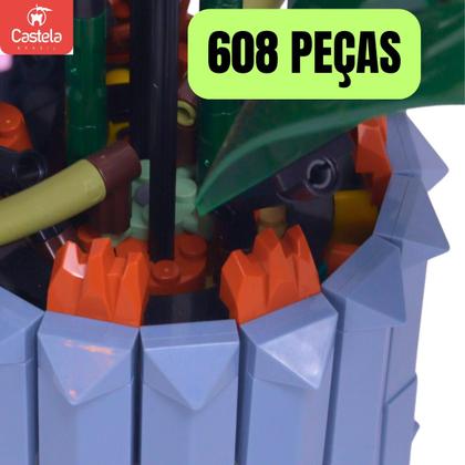 Imagem de Blocos de Montar Orquídea C/ Vaso - Castela