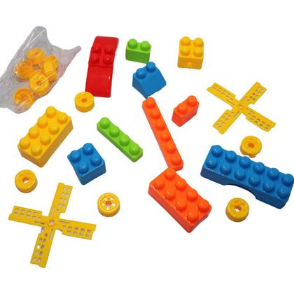 Imagem de Blocos De Montar Para Encaixar e Brincar 120 Peças Infantil