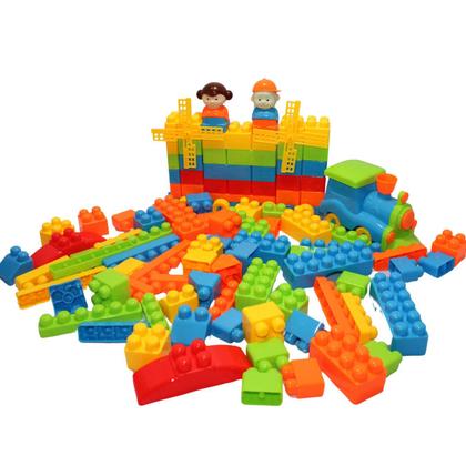 Imagem de Blocos De Montar Para Encaixar e Brincar 120 Peças Infantil