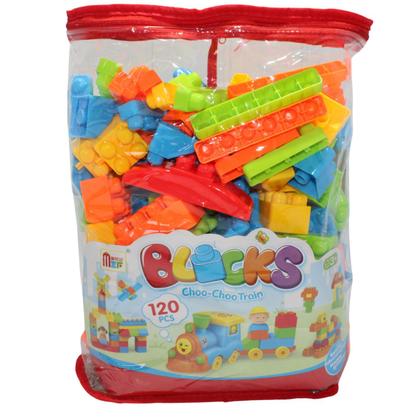 Imagem de Blocos De Montar Para Encaixar e Brincar 120 Peças Infantil