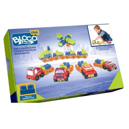 Imagem de Blocos De Montar Peças Grandes Brinquedo Educativo 68 Pç