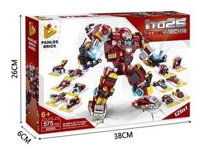 Imagem de Blocos De Montar Robô Armadura De Ferro 575 Peças Multikids