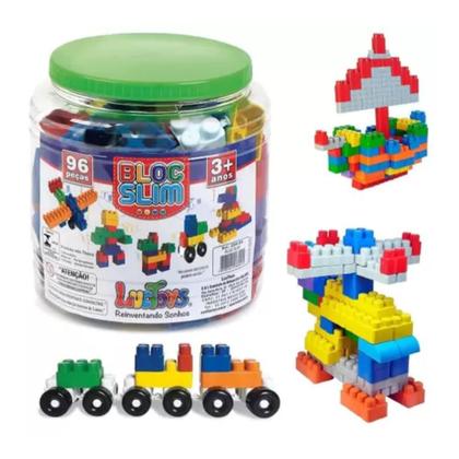 Imagem de Blocos De Montar Slim Educativos 96 Pçs Luctoys 004