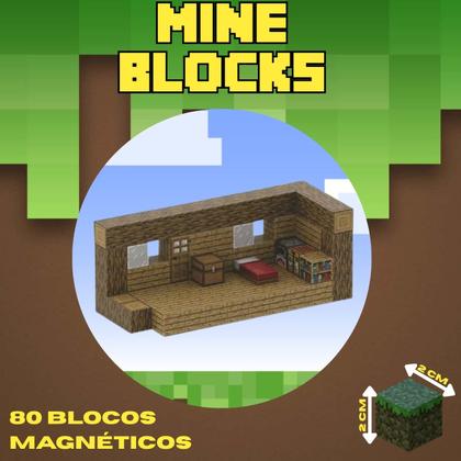 Imagem de Blocos Magnéticos Brinquedo Infantil Estilo Minecraft 80 Pçs