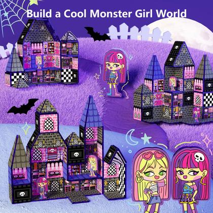 Imagem de Blocos magnéticos Doll House Building Toys GoBidex 40 unidades
