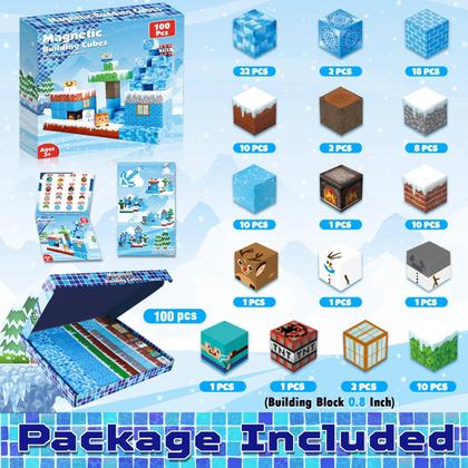 Imagem de Blocos magnéticos GraceDuck 100PCS Build Frozen Castle