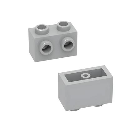 Imagem de Blocos Moc Color 1x2 Com Espigões Laterais 122 Peças Compatíveis Com Brinquedos De Montar Para