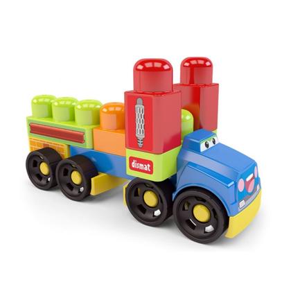 Imagem de Blocos Montar Carrinho18 Peças Brinquedo Bebê crianças Menino1 Ano  Atividades Infantil Grande Encaixar