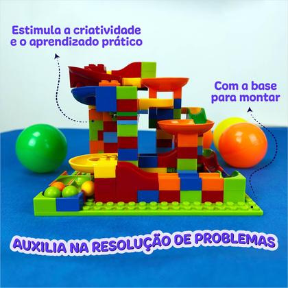 Imagem de Blocos Peças Coloridas Formas Ideias Diferentes Pedagógicos Interativo Divertido Brinquedo Educativo