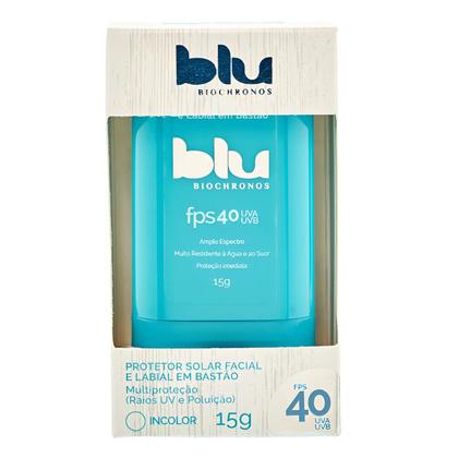 Imagem de Blu Biochronos - Protetor Solar Facial e Labial Em Bastão 15G Fps40 Incolor