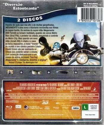 Blu-ray Duplo Megamente - DreamWorks - DVD Virgem - Magazine Luiza