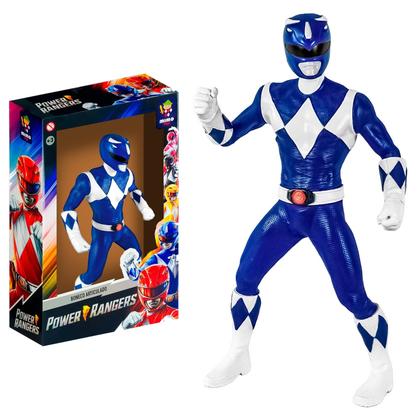 Imagem de Blue Ranger Boneco Clássico Power Ranger Azul Articulado Grande 40 cm - Mimo Toys
