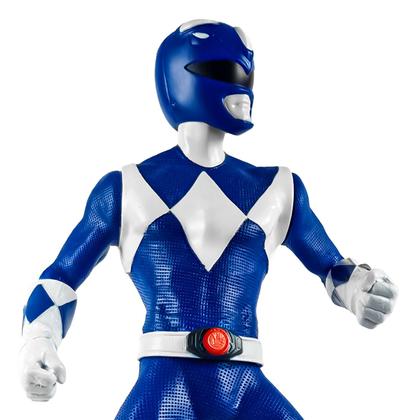 Imagem de Blue Ranger Boneco Clássico Power Ranger Azul Articulado Grande 40 cm - Mimo Toys