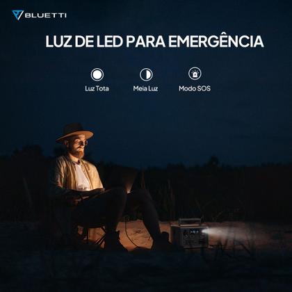 Imagem de Bluetti EB3A Gerador de Energia Portátil, Bateria LiFePO4 de 268Wh com 1 Tomada CA de 120V 220V 600W para Falta de Energia, Carregamento Rápido