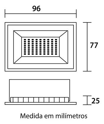 Imagem de Blumenau Iluminação Refletor Holofote Led Tech 20W 127/220v Branco-quente 3000k