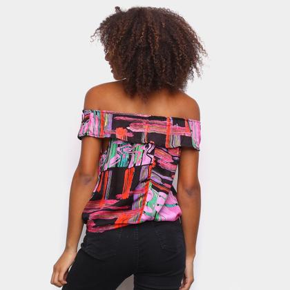 Imagem de Blusa Água Viva Tie Dye Ombro A Obro Com Amarração Feminina