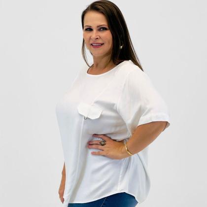 Imagem de Blusa Alpelo Ampla Plus Size Manga Curta Feminina