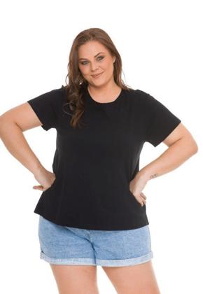 Imagem de Blusa baby look lisa plus size - tshirt
