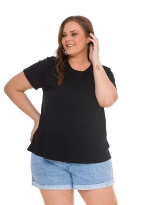 Imagem de Blusa baby look lisa plus size - tshirt