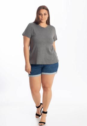 Imagem de Blusa Baby Look Plus Siza Decote Redondo