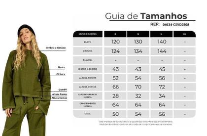 Imagem de Blusa Básica de Moletom Com Mangas Longas Verde Yacamim A23