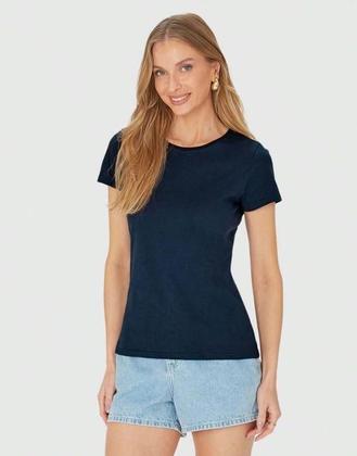 Imagem de Blusa Básica Feminina Baby Look Em Algodão MALWEE